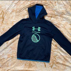 Preloved Boy's YXL Under Armor Navy Blue Baseball Loose Fit Hoodie